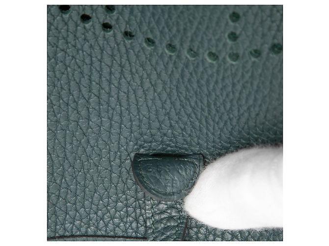 Hermès Evelyne 16 Amazone in Pelle Clemence Verde Verde scuro - vista 6