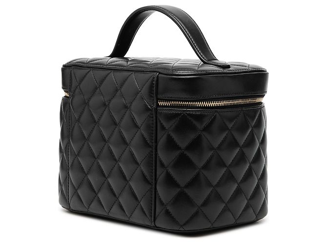 Borsa Vanity in Pelle di Agnello Trapuntata Nera CC di Chanel Nero - vista 2