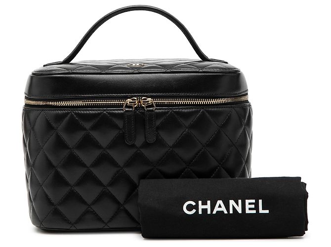 Borsa Vanity in Pelle di Agnello Trapuntata Nera CC di Chanel Nero - vista 8