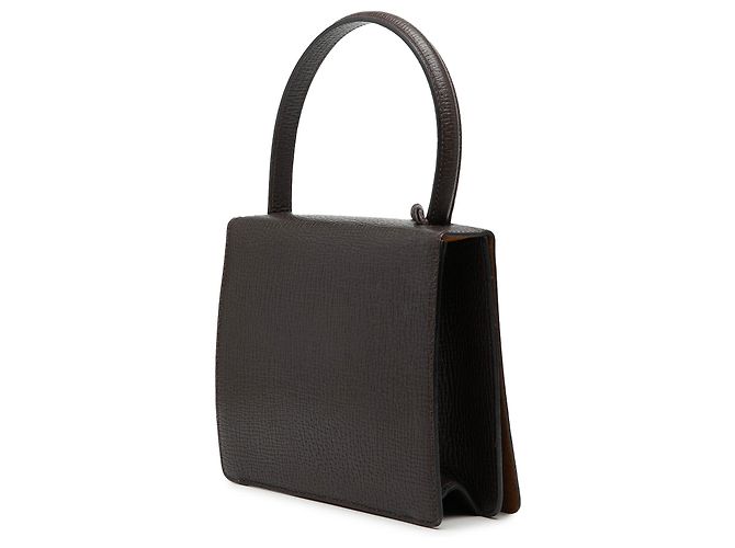 Bolso de mano Barcelona de cuero texturizado marrón LOEWE Castaño Marrón oscuro - vista 2