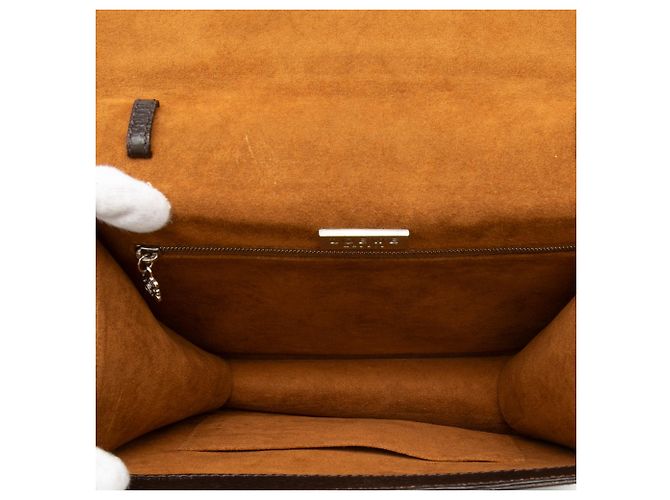 Bolso de mano Barcelona de cuero texturizado marrón LOEWE Castaño Marrón oscuro - vista 4