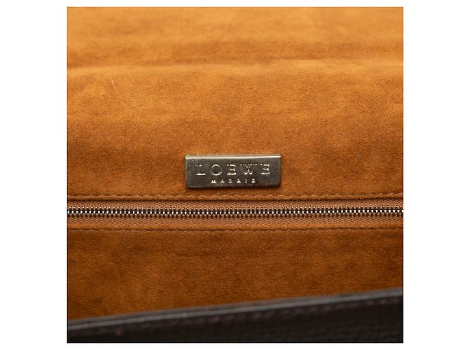 Bolso de mano Barcelona de cuero texturizado marrón LOEWE Castaño Marrón oscuro - vista 5