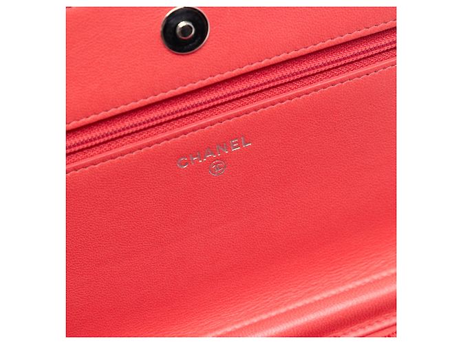 Chanel Blu Portafoglio in Pelle Matelassé Color Pop CC Wallet on Chain - vista 6