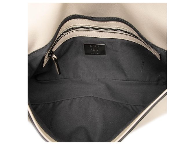 Fendi Baguette in pelle bianca con cucitura a mano Bianco - vista 4