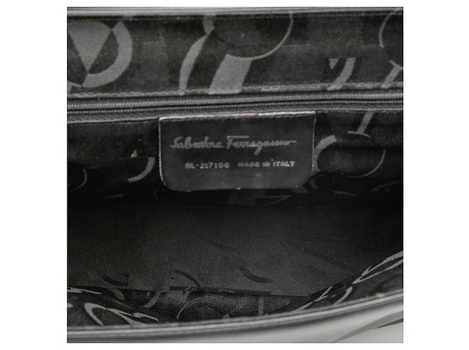 Salvatore Ferragamo Borsa a spalla doppia Gancini in pelle nera Ferragamo Nero - vista 4