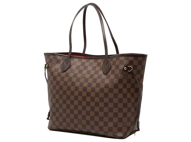 Louis Vuitton Borsa Neverfull MM Damier Ebene Marrone - vista 2
