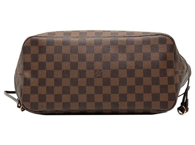 Louis Vuitton Borsa Neverfull MM Damier Ebene Marrone - vista 3