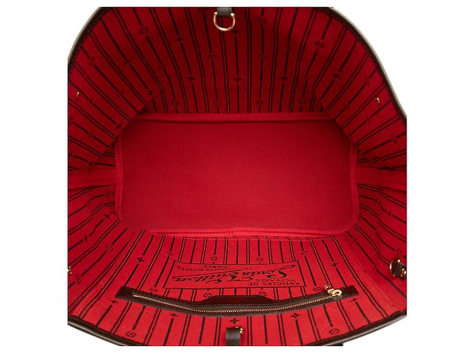 Louis Vuitton Borsa Neverfull MM Damier Ebene Marrone - vista 4