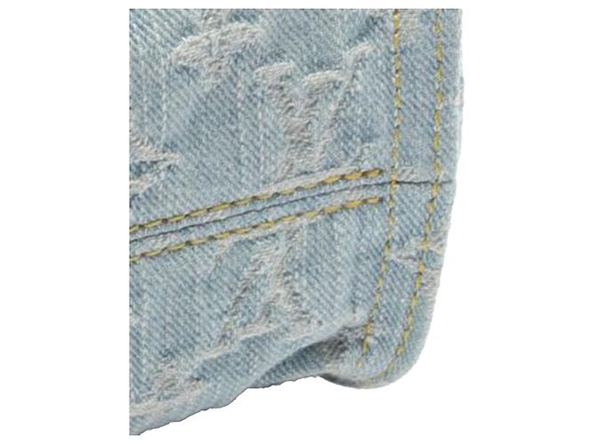 Borsa Louis Vuitton Monogram Denim Blu Let Go PM Blu chiaro - vista 12
