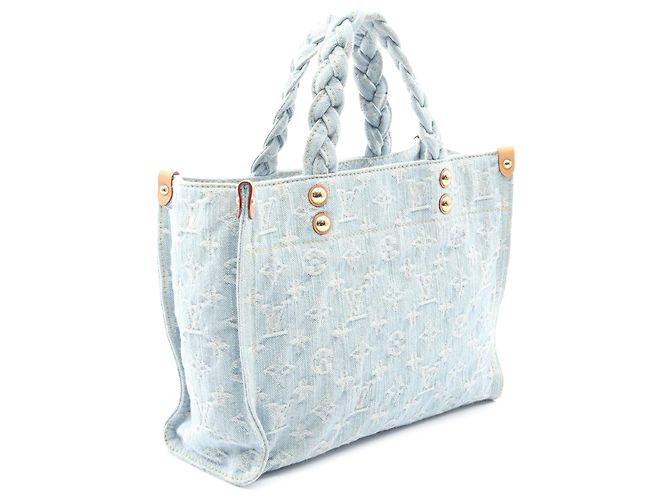 Borsa Louis Vuitton Monogram Denim Blu Let Go PM Blu chiaro - vista 2