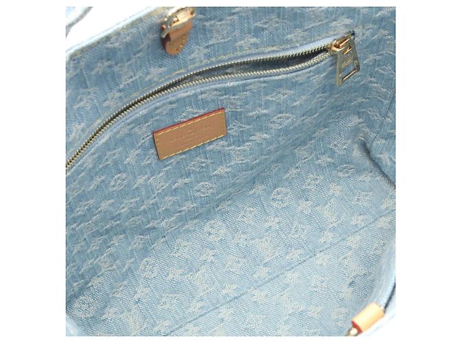 Borsa Louis Vuitton Monogram Denim Blu Let Go PM Blu chiaro - vista 3