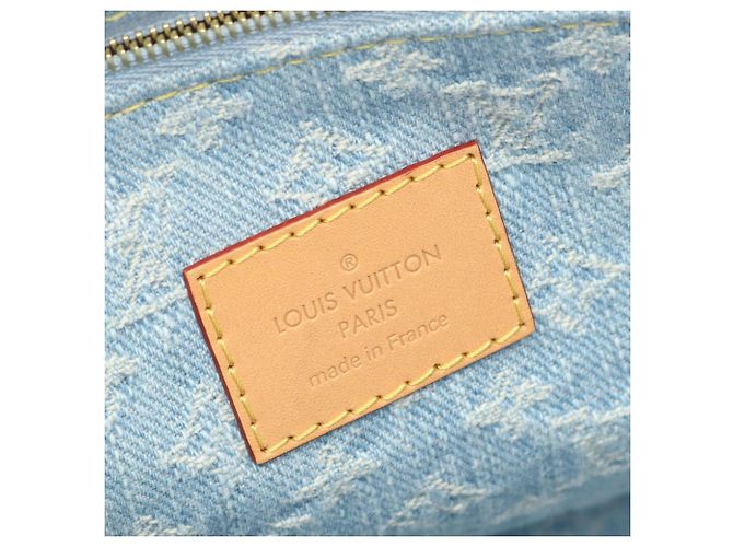 Borsa Louis Vuitton Monogram Denim Blu Let Go PM Blu chiaro - vista 4
