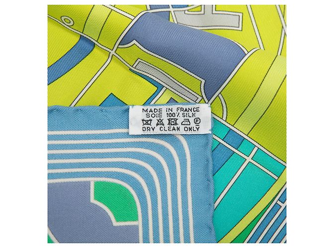 Hermès Blau Sport Taschentuch aus Seide - Ansicht 6