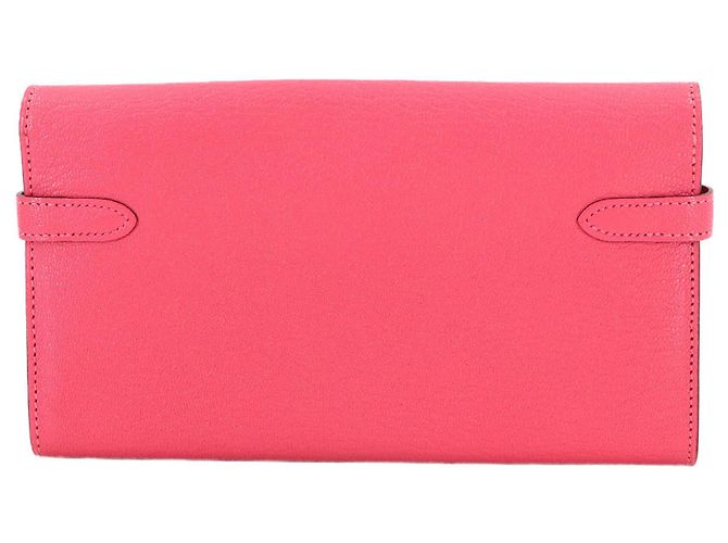 Cartera bifold larga Kelly de Hermès en cuero Chèvre - vista 3