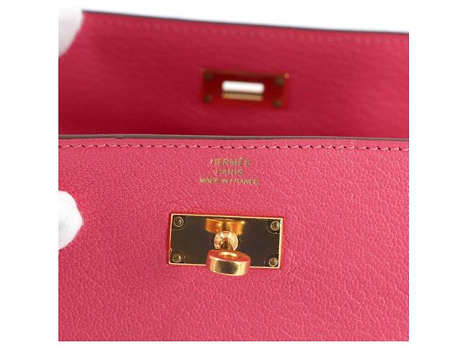 Cartera bifold larga Kelly de Hermès en cuero Chèvre - vista 8