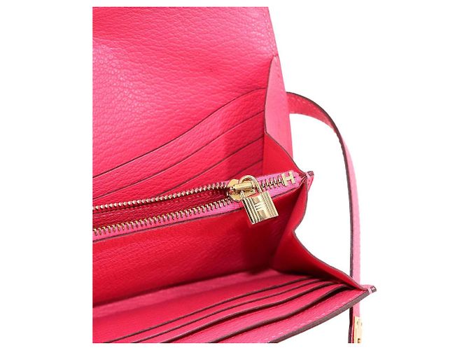 Cartera bifold larga Kelly de Hermès en cuero Chèvre - vista 9