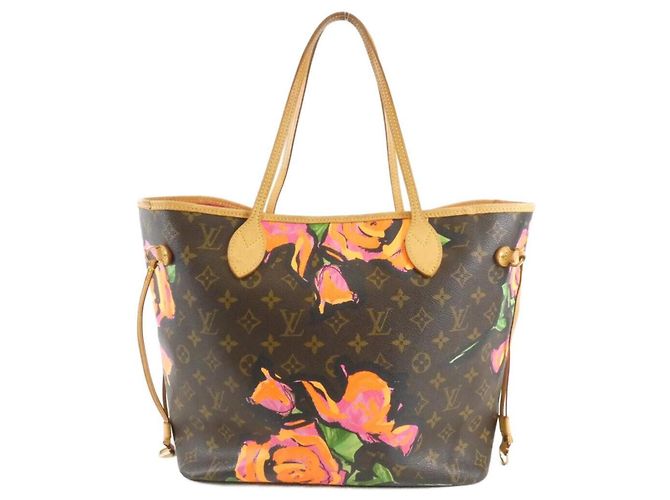 Borsa Louis Vuitton Monogram Rose Neverfull MM Marrone - vista 2