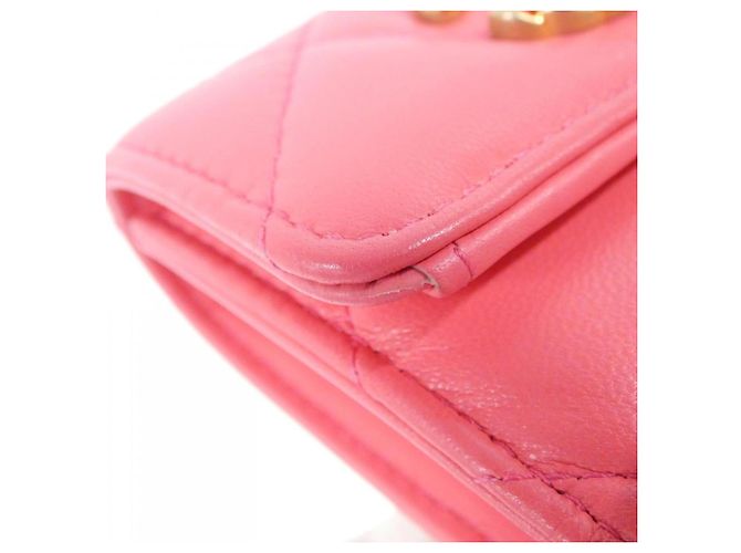 Billetera Tri-Fold Chanel 19 Línea AP0954 Rosa - vista 4