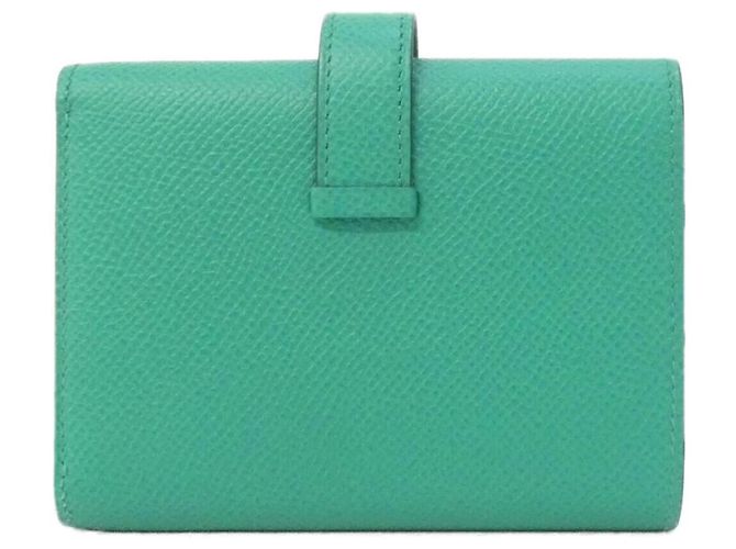 Cartera Bearn Combination de Hermès en cuero Epsom verde - vista 2