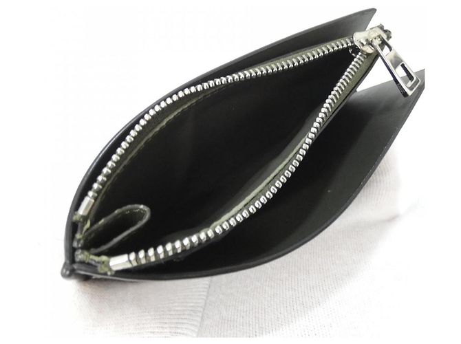 Tarjetero con monedero Loewe Pebble Slider Negro Caqui - vista 9