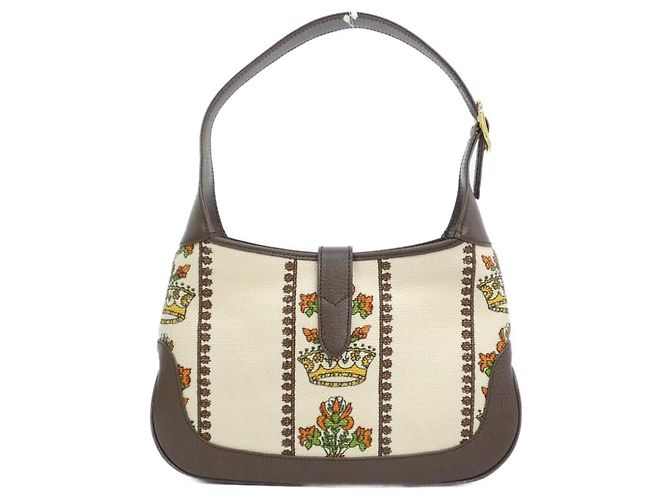 Borsa a Spalla Gucci JACKIE 1961 636706 Marrone Crudo - vista 2
