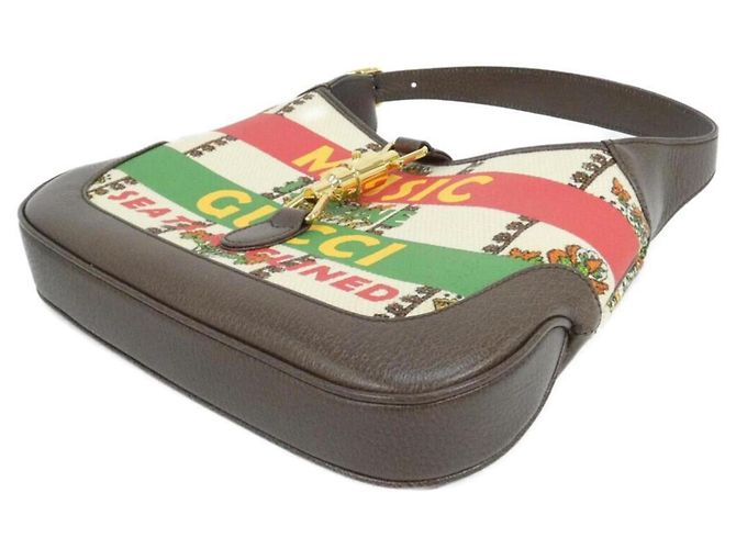 Borsa a Spalla Gucci JACKIE 1961 636706 Marrone Crudo - vista 3