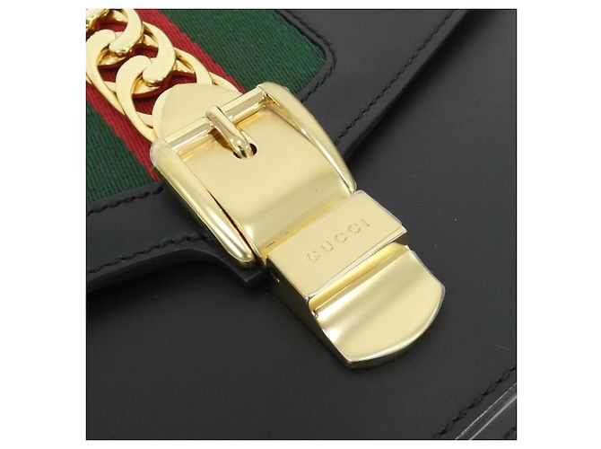 Bolsa de Ombro Gucci Sylvie 421882 CVLEG Preto - vista 5