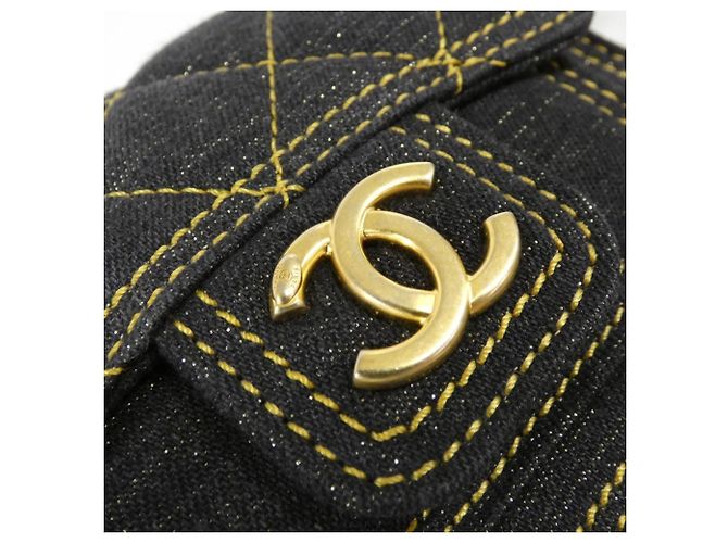 Borsa in denim Chanel AP3349 Nero - vista 5