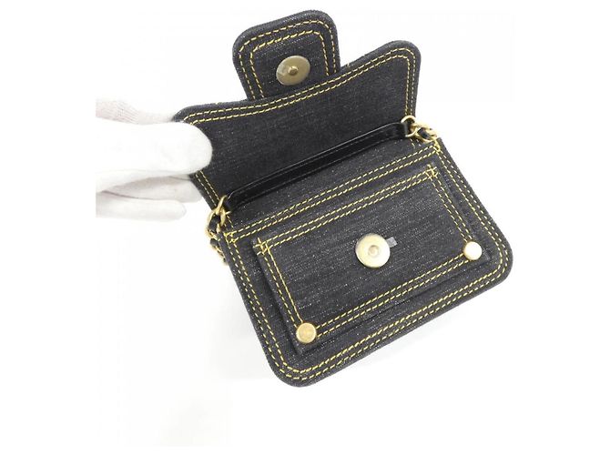 Borsa in denim Chanel AP3349 Nero - vista 9