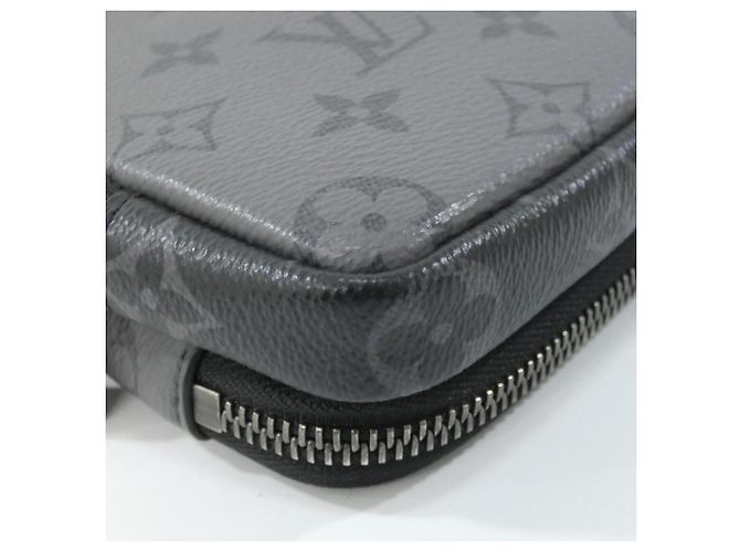 Pochette Doppia per Telefono Monogram Eclipse Inverso Louis Vuitton Nero Grigio - vista 3