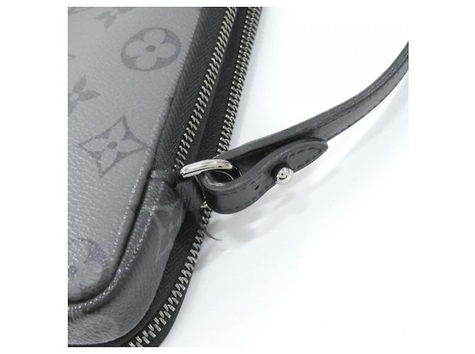 Pochette Doppia per Telefono Monogram Eclipse Inverso Louis Vuitton Nero Grigio - vista 7