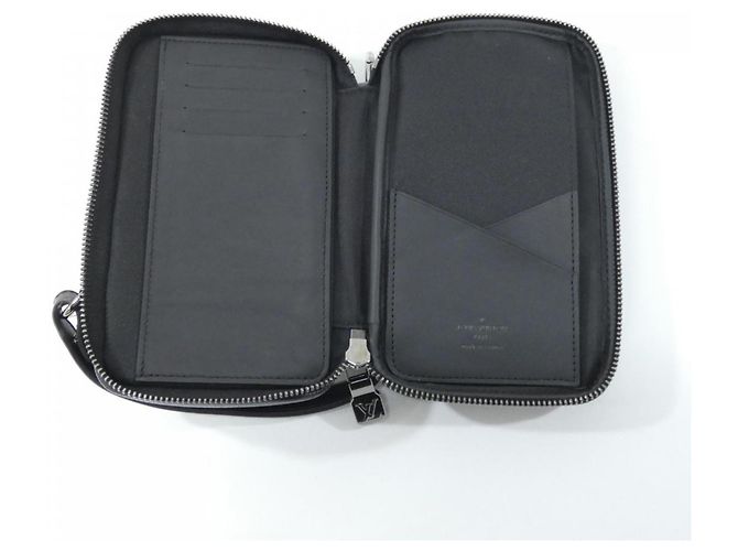Pochette Doppia per Telefono Monogram Eclipse Inverso Louis Vuitton Nero Grigio - vista 8
