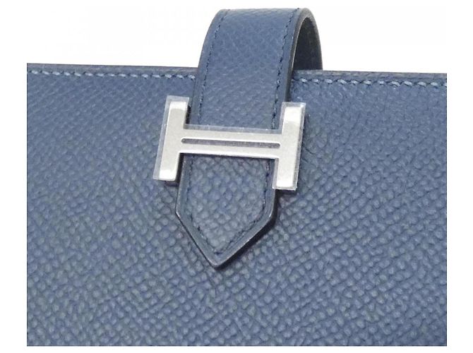 Portafoglio Lungo Bearn Soufflé Verso di Hermès Blu - vista 3