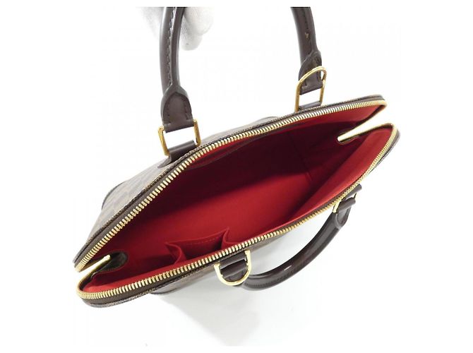 Borsa a mano Damier Alma PM Louis Vuitton Marrone - vista 8