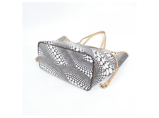 Borsa Louis Vuitton Monogram Wave Neverfull MM Marrone Bianco - vista 2