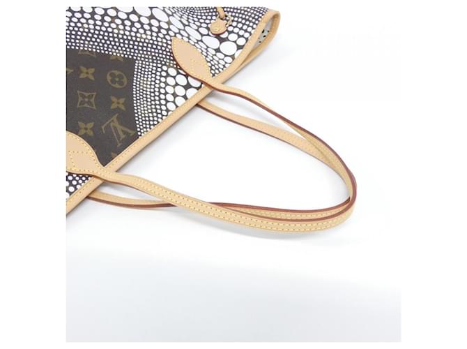 Borsa Louis Vuitton Monogram Wave Neverfull MM Marrone Bianco - vista 4