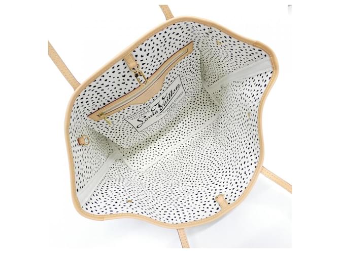 Borsa Louis Vuitton Monogram Wave Neverfull MM Marrone Bianco - vista 5