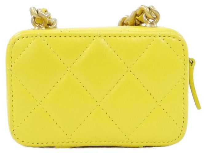 Borsa in pelle Chanel AP2738 Giallo - vista 2
