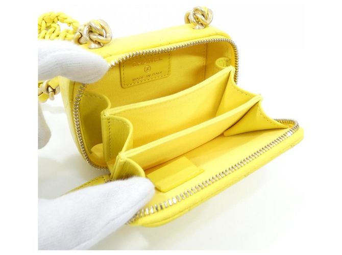 Borsa in pelle Chanel AP2738 Giallo - vista 8