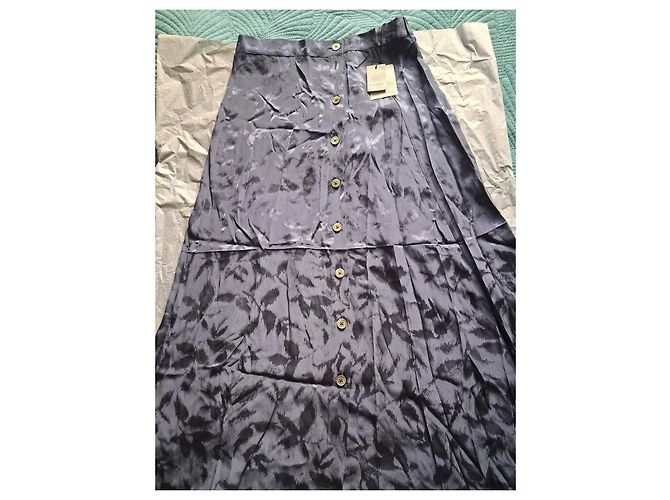 Falda Larga Zadig & Voltaire Negro Azul oscuro - vista 3