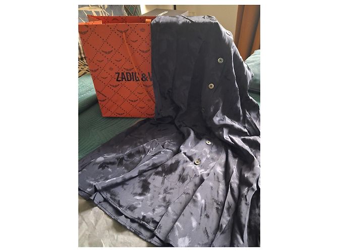 Falda Larga Zadig & Voltaire Negro Azul oscuro - vista 5