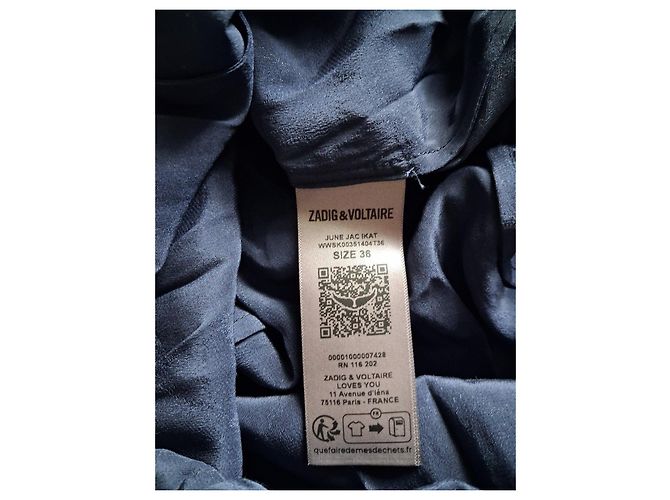 Falda Larga Zadig & Voltaire Negro Azul oscuro - vista 8