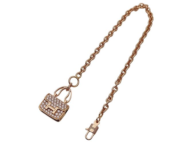 Constance Bracciale charm in oro rosa Hermès D'oro - vista 4