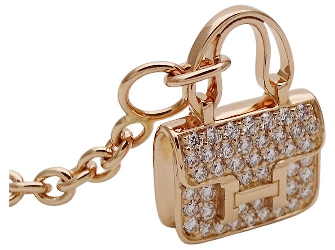 Constance Bracciale charm in oro rosa Hermès D'oro - vista 5