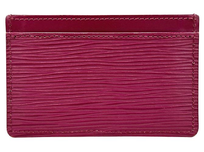 Louis Vuitton Fuchsia Epi Leather Card Case Fuschia - view 2