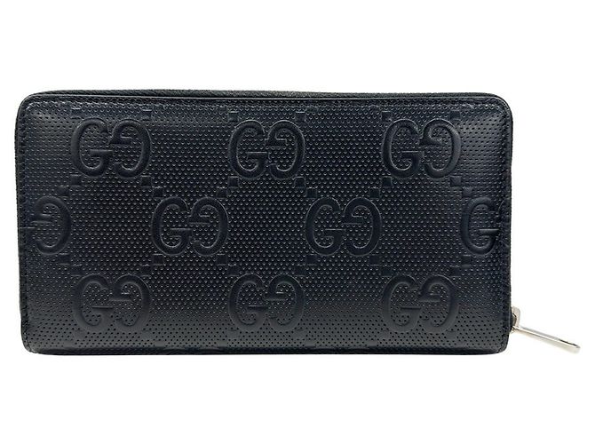 Carteira de couro dobrável para homens Gucci Preto - vista 2