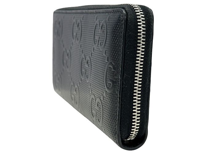 Carteira de couro dobrável para homens Gucci Preto - vista 4