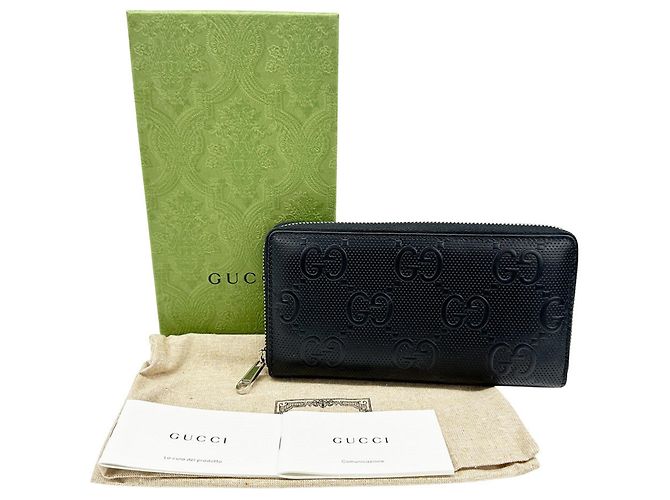 Carteira de couro dobrável para homens Gucci Preto - vista 5
