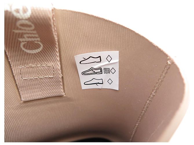 Chloé NUEVAS BOTAS DE LLUVIA CHLOE CHC23A904FP26G 37 BEIGE ROSA + CAJA - vista 10