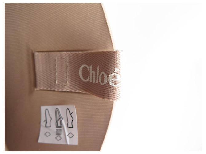 Chloé NUEVAS BOTAS DE LLUVIA CHLOE CHC23A904FP26G 37 BEIGE ROSA + CAJA - vista 11